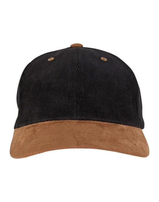 Corduroy Classic Suede Cap - Black/Caramel
