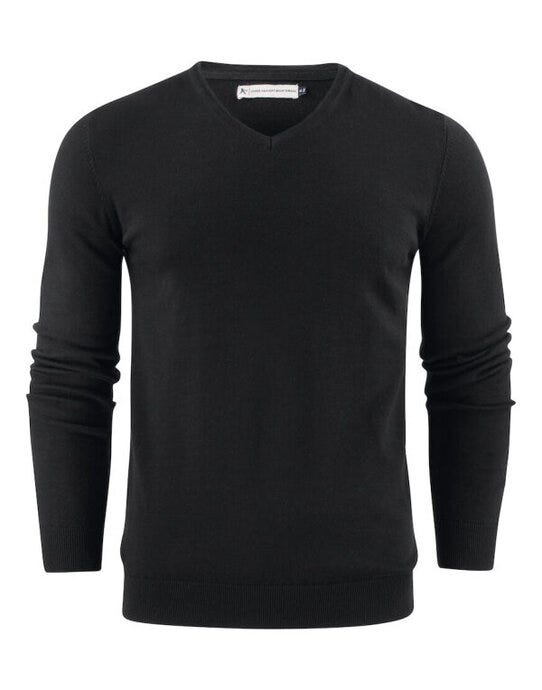 Ashland V-Neck Knit Sweat - Black
