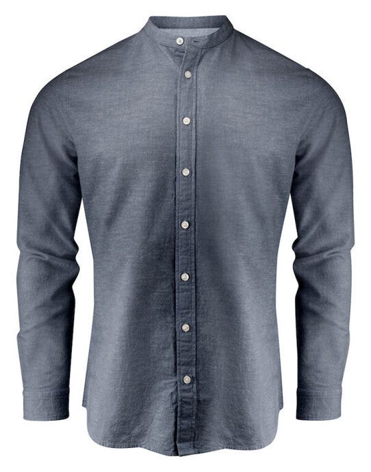 Townsend Linen-Blend Shirt - Navy