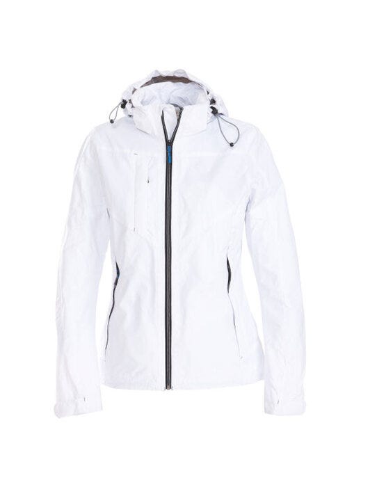 Printer Ladies Flat Track Jacket - White