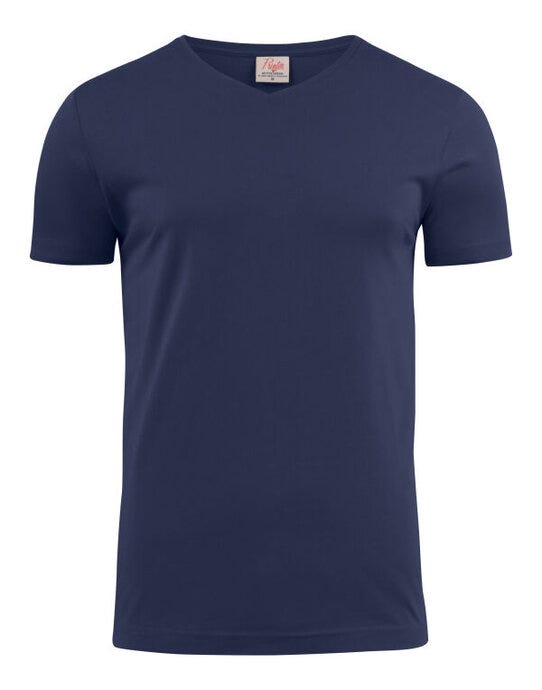 Printer Mens Heavy V T-Shirt - Dark Navy