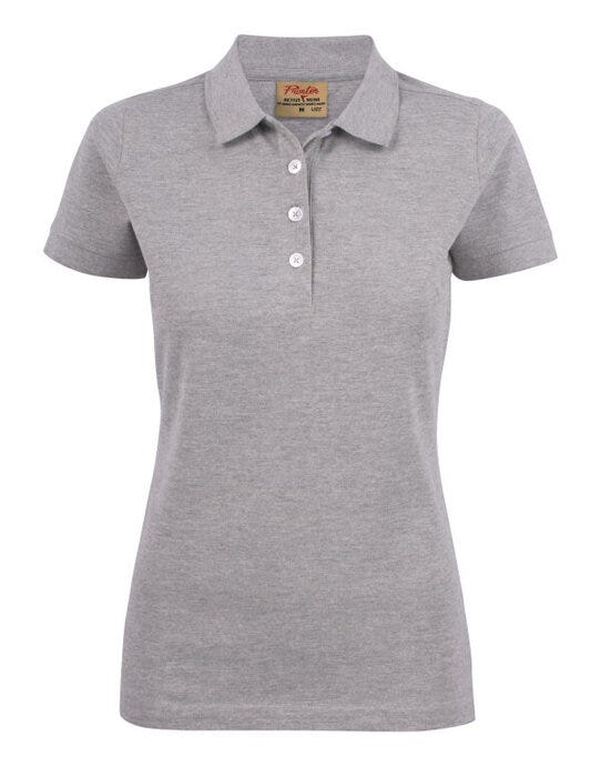 Printer Ladies Surf Stretch Polo - Grey Melange