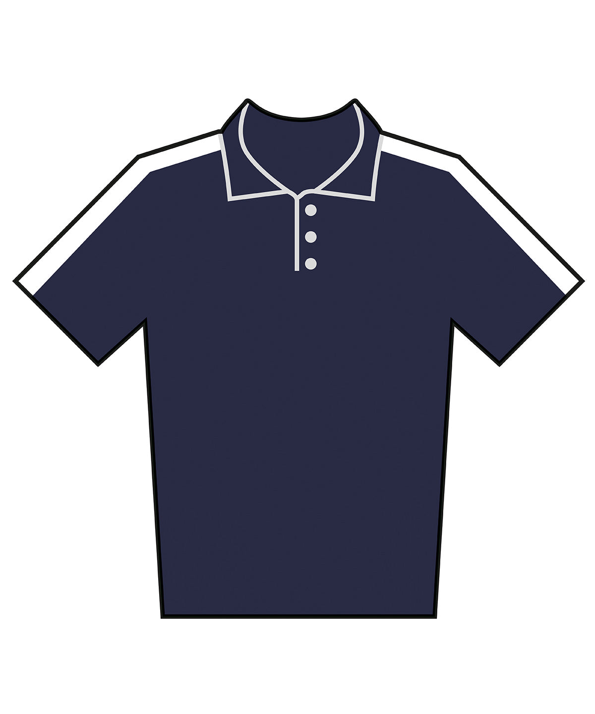 Kids team polo shirt - Navy/White