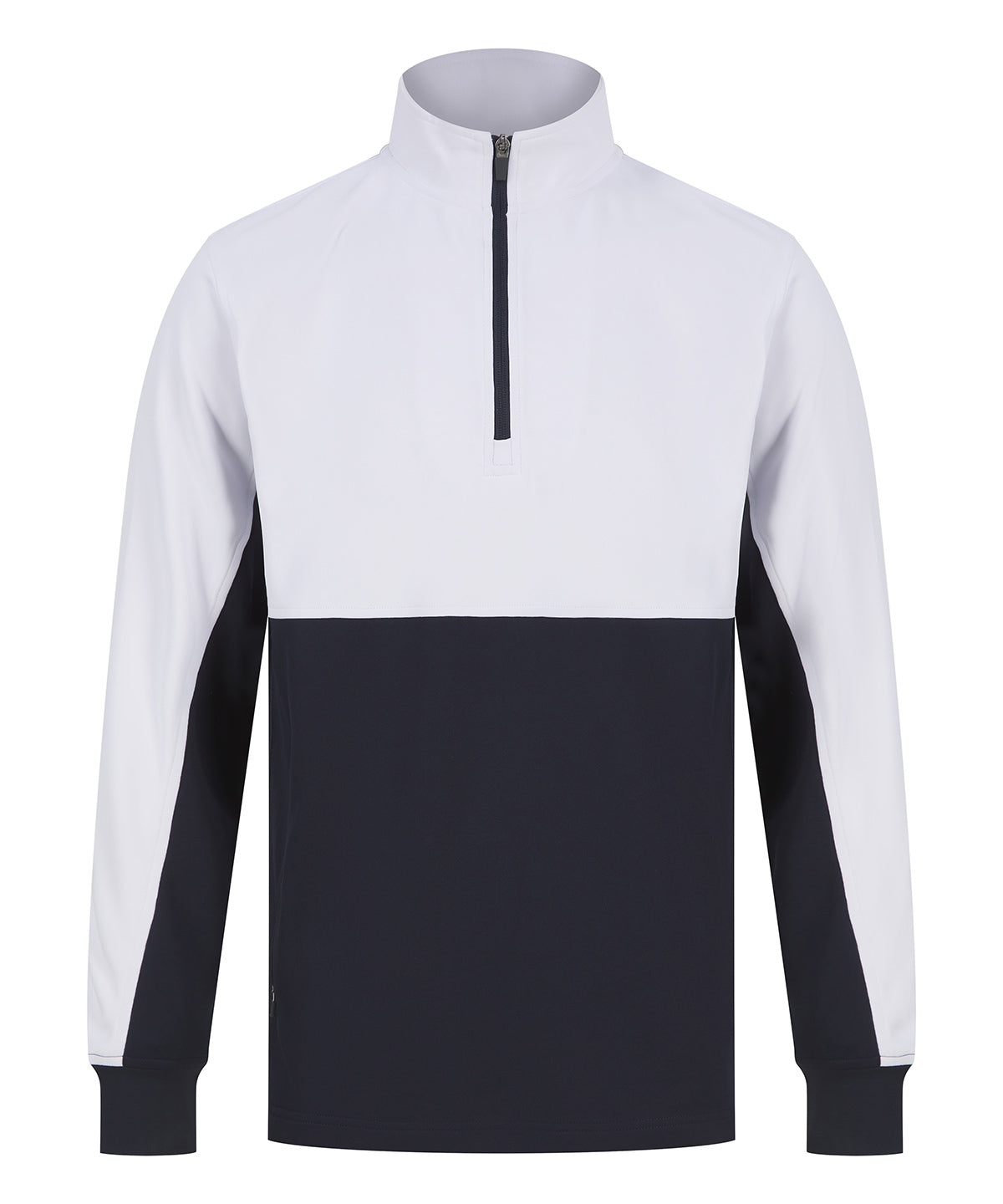 ¼-Tracksuit top - Navy/White