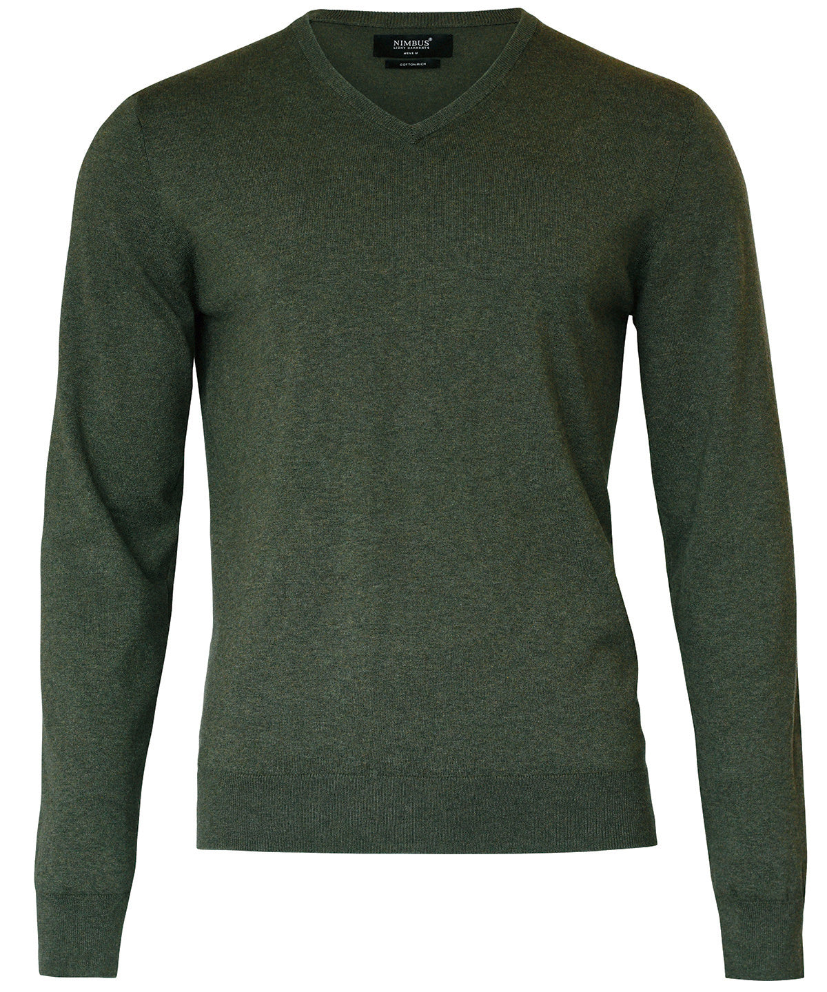 Brighton – elegant v-neck knit - Olive Melange