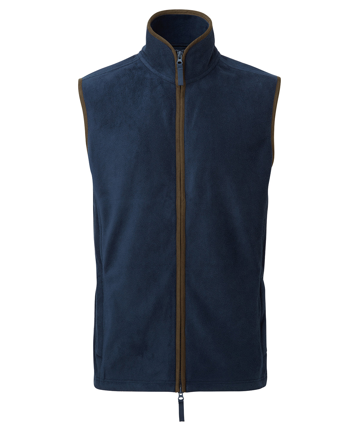 Artisan fleece gilet - Navy/Brown