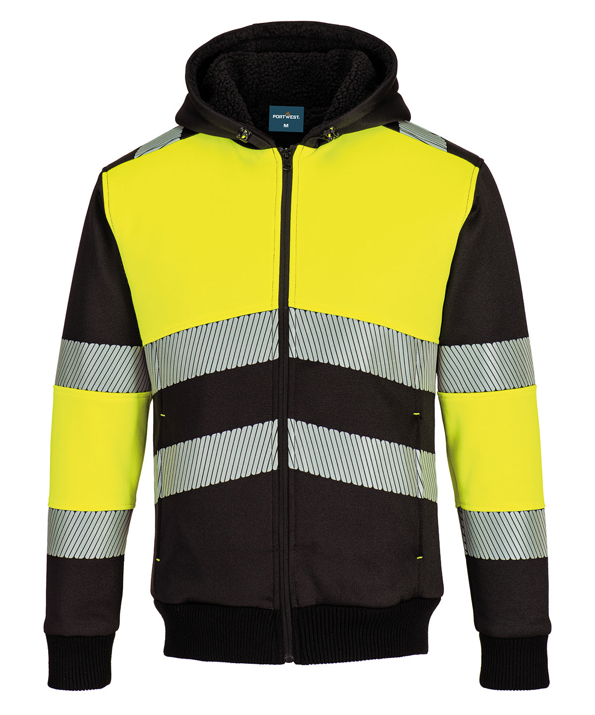 PW3 Hi-vis Class 1 winter hoodie (PW377) - Yellow/Black