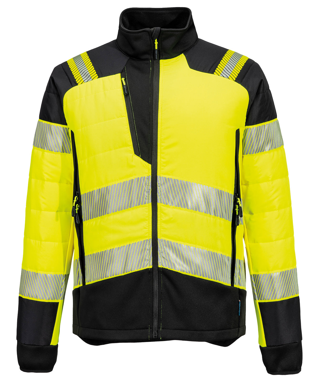 PW3 Hi-vis hybrid baffle jacket (T170) - Yellow/Black