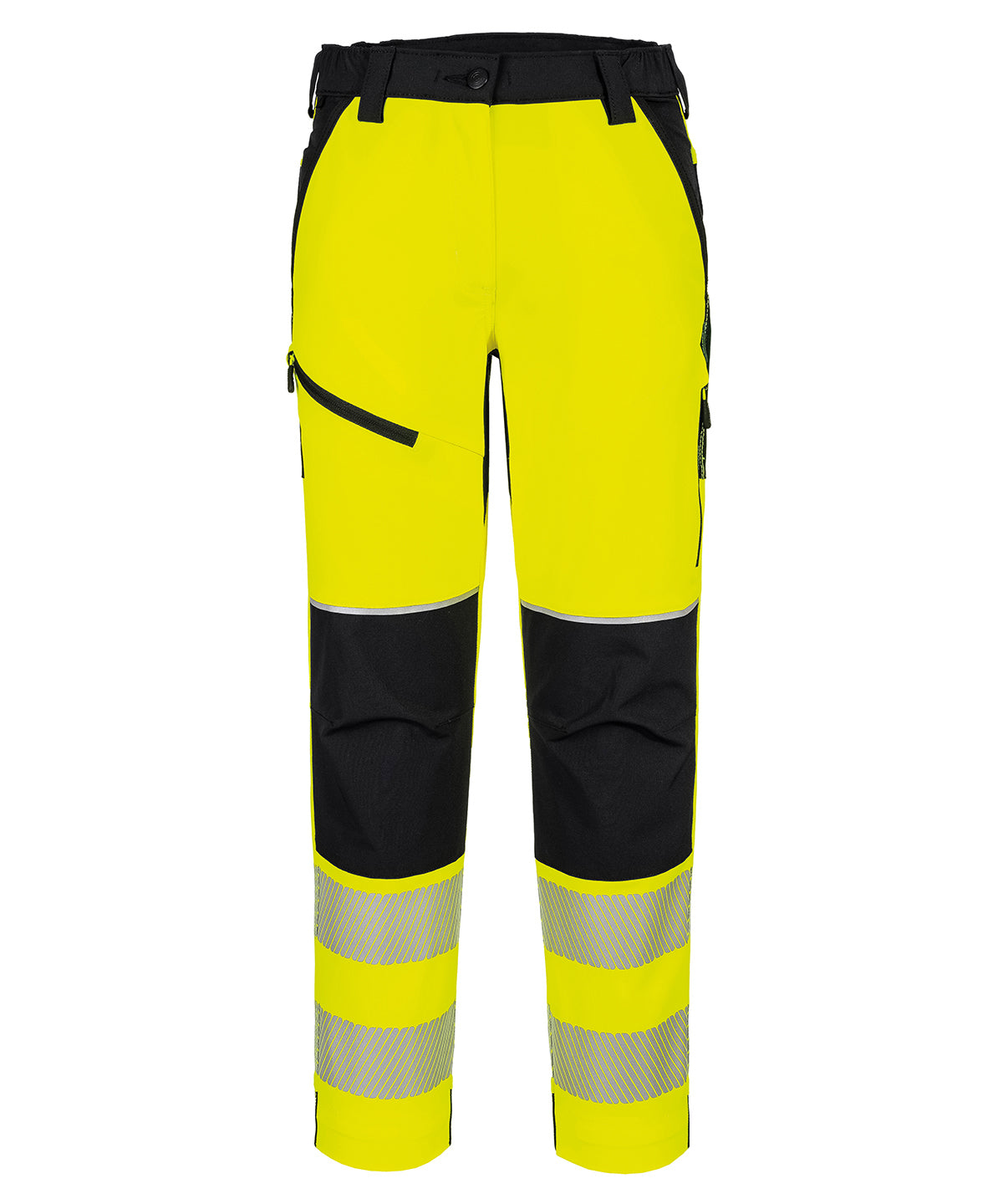 Women’s PW3 Hi-vis stretch trousers (T141) - Yellow/Black