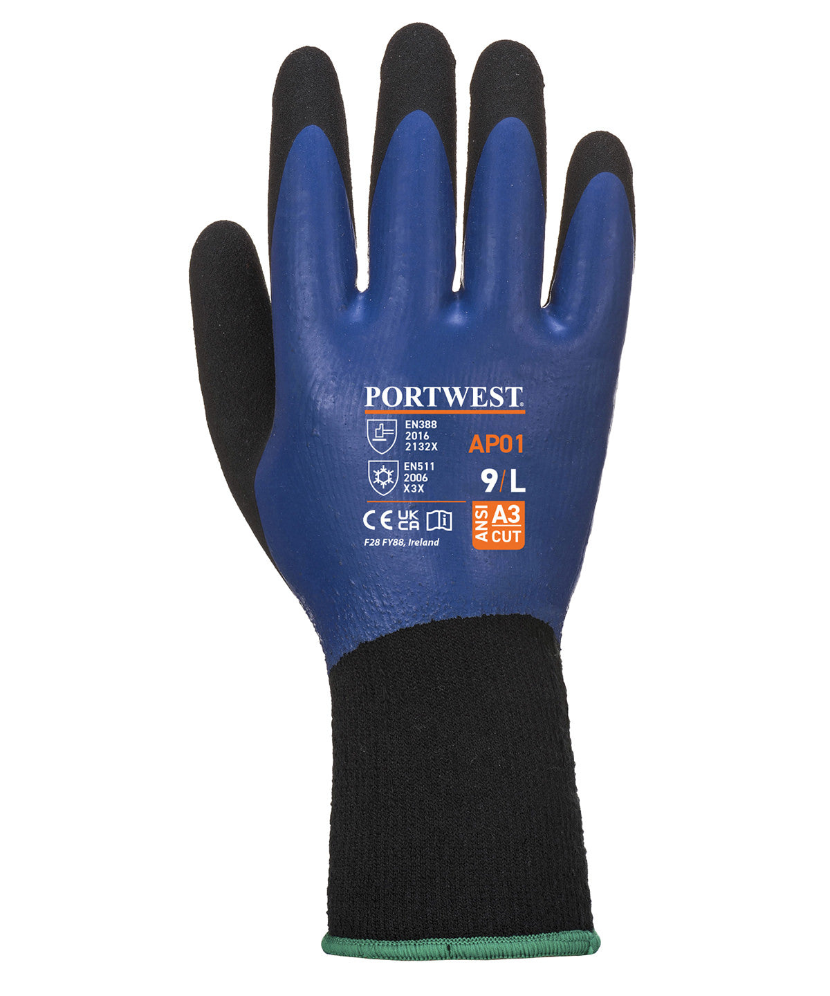Cold 13 Latex aqua gloves (AP01) - Blue/Black
