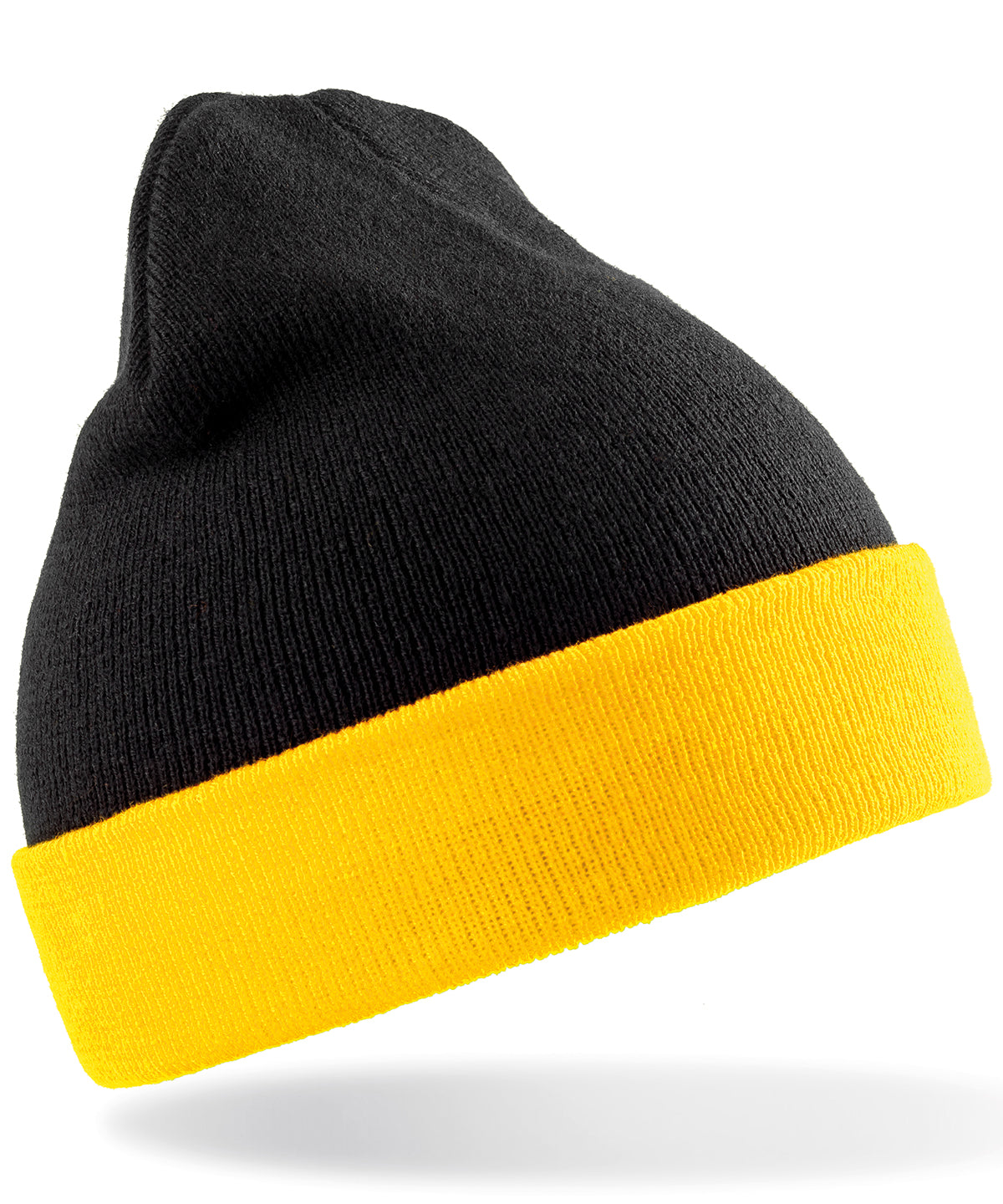 Recycled compass beanie - Black/Yellow