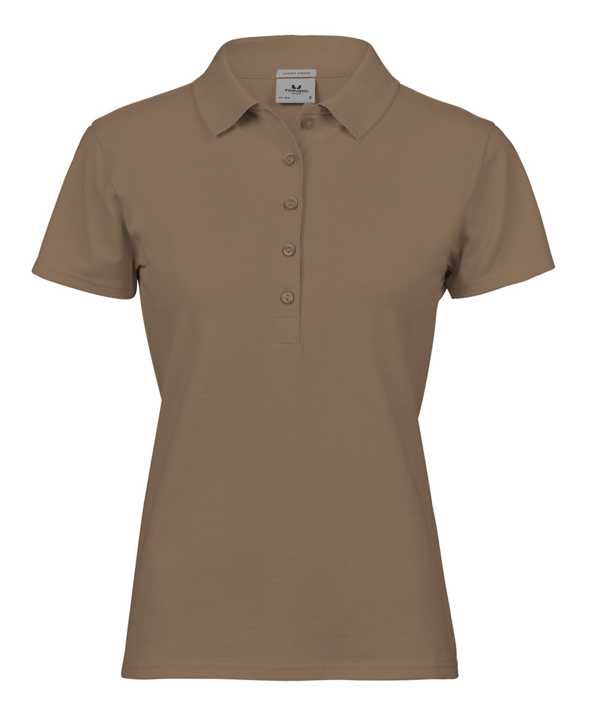 Women’s luxury stretch polo (145) - Wood