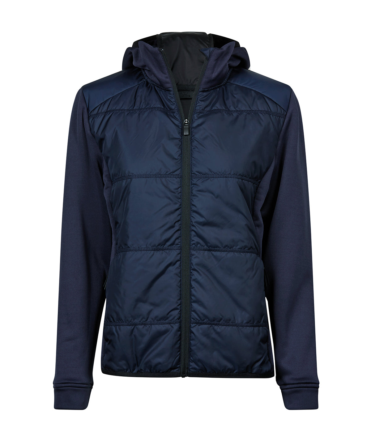 Women’s hybrid-stretch hooded jacket (9113) - Navy/Navy