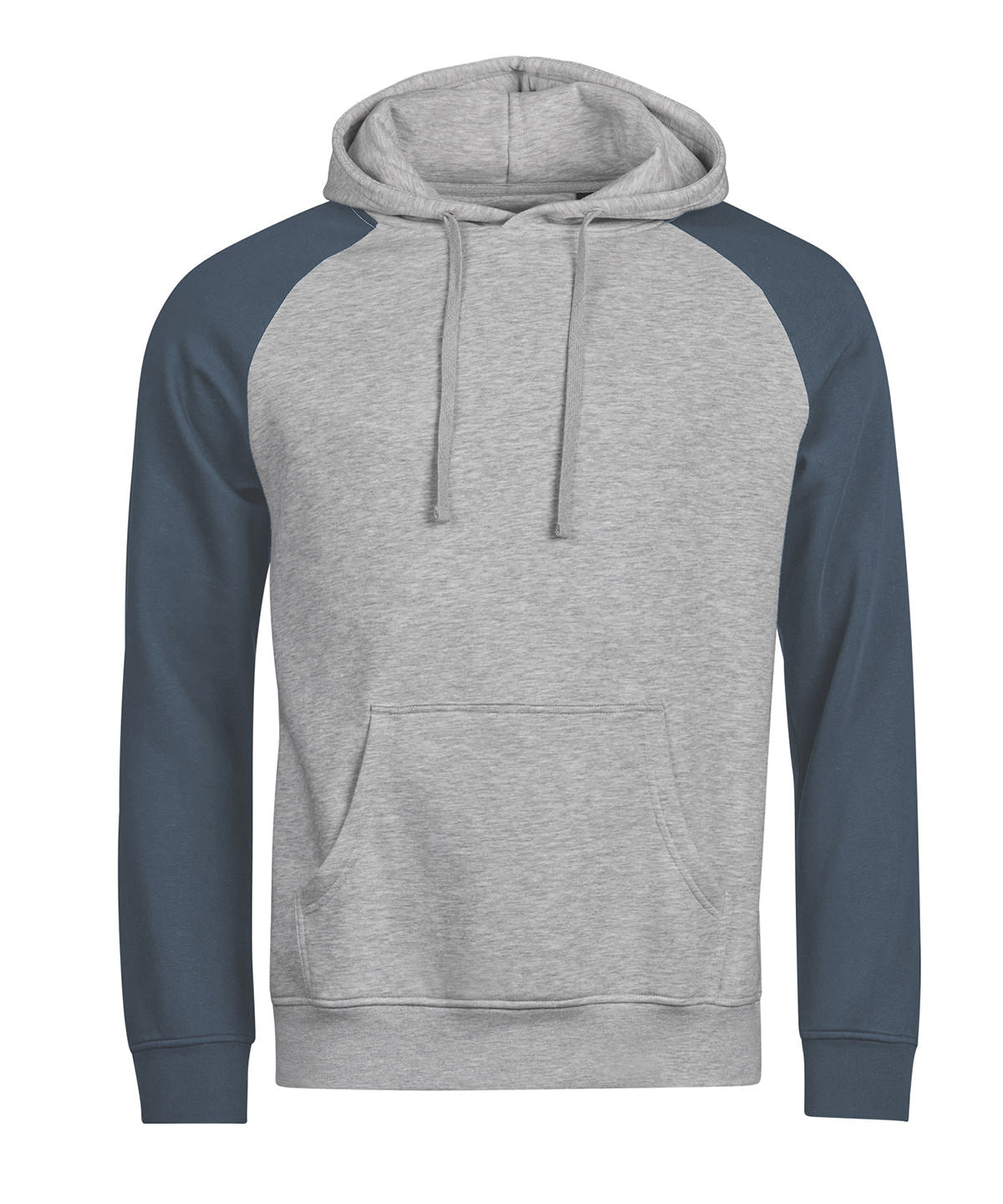UNLABELED two-tone hooded sweatshirt (5156) - Heather Grey/Ink