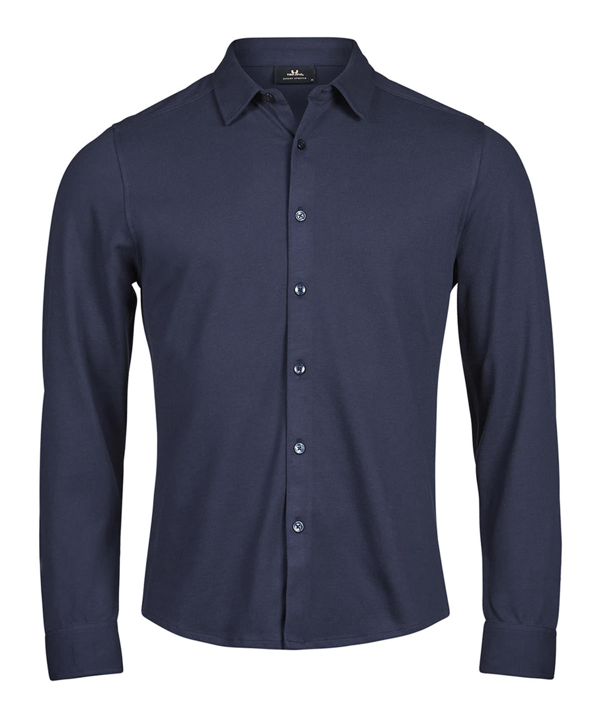 Luxury stretch shirt (1416) - Navy