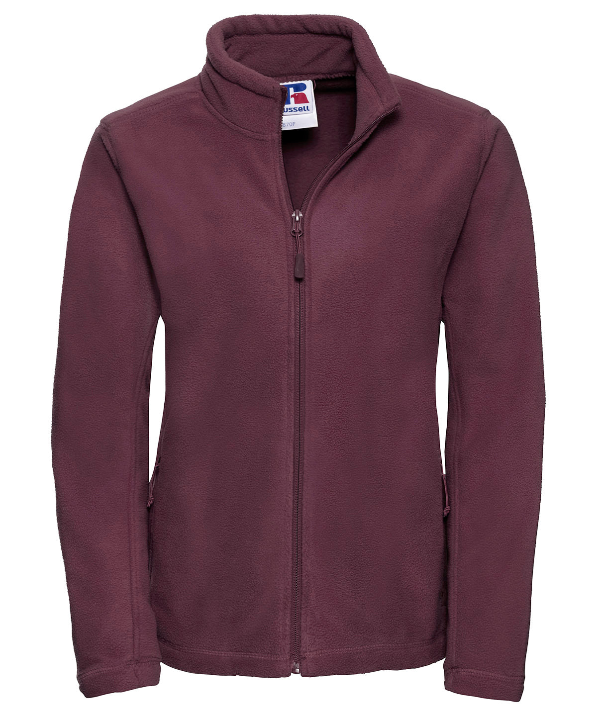 Women's full-zip outdoor fleece - Burgundy