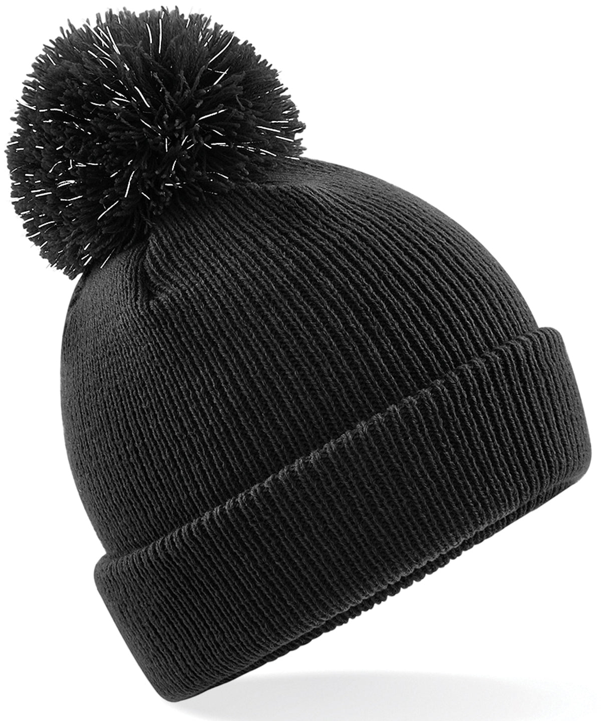 Junior reflective bobble beanie - Black
