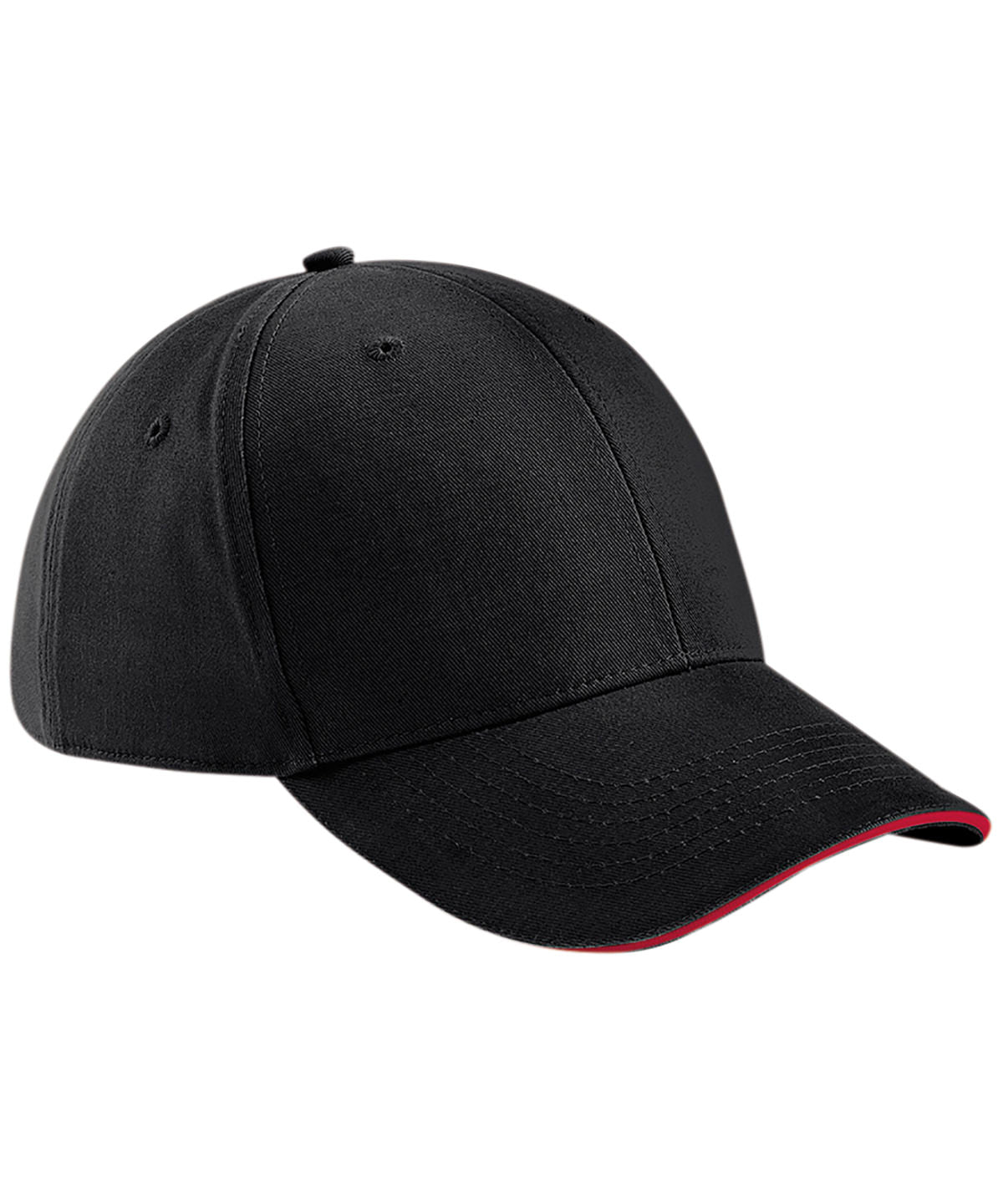 Athleisure 6-panel cap - Black/Classic Red