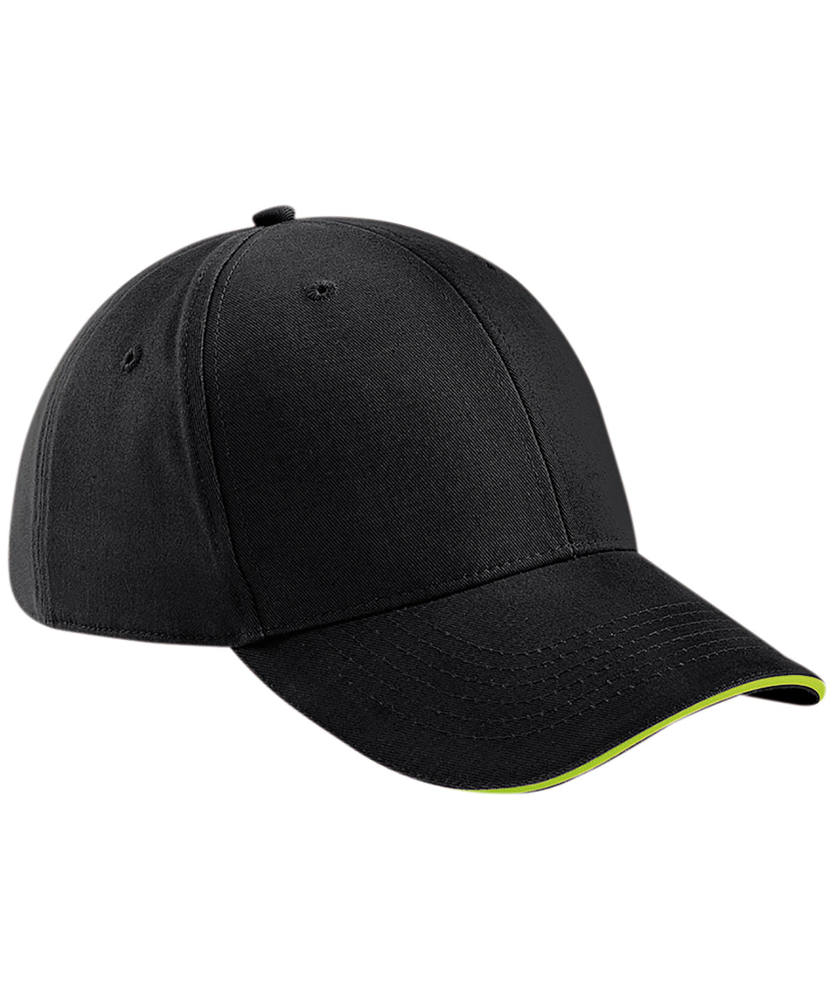 Athleisure 6-panel cap - Black/Lime Green
