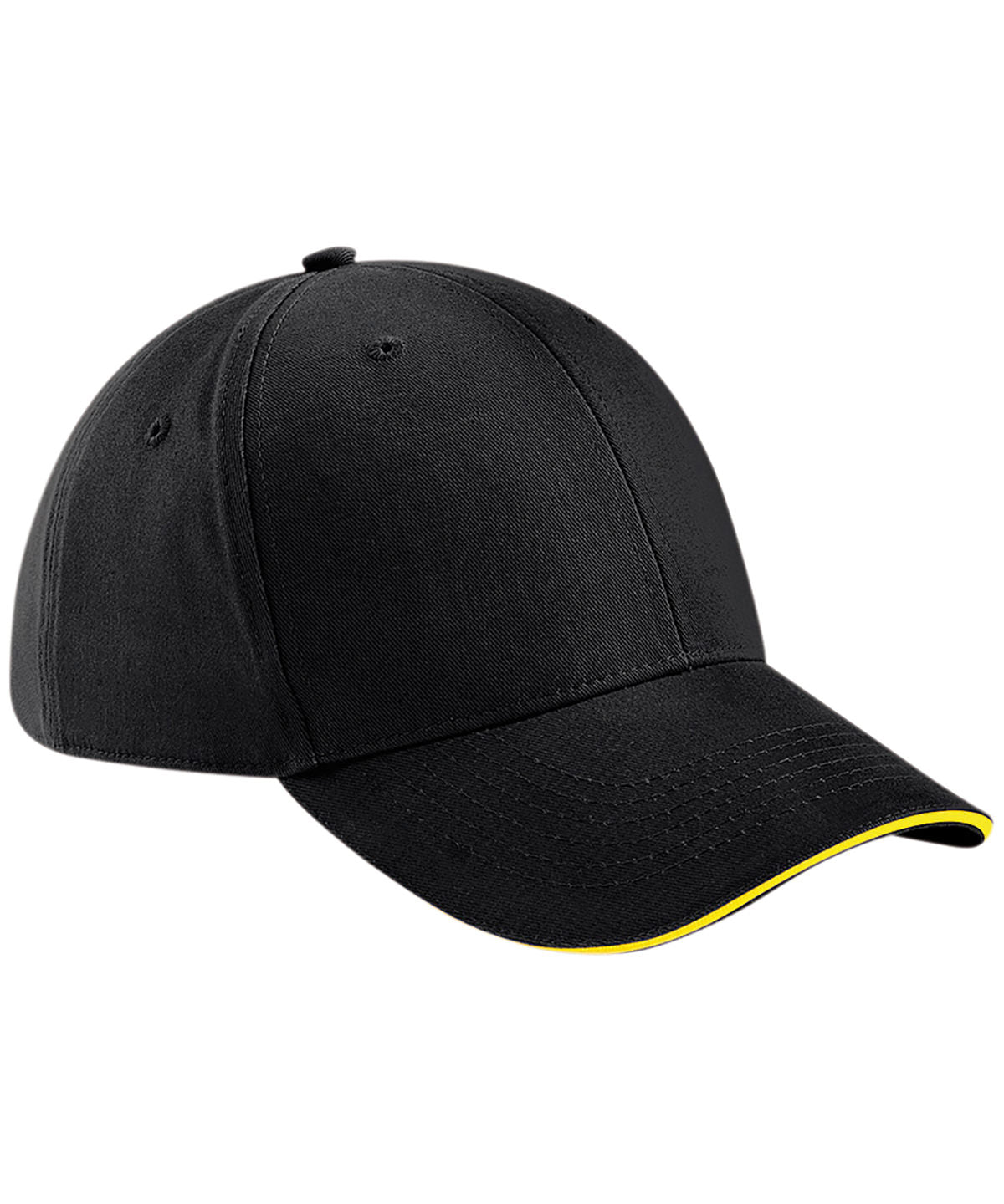 Athleisure 6-panel cap - Black/Yellow