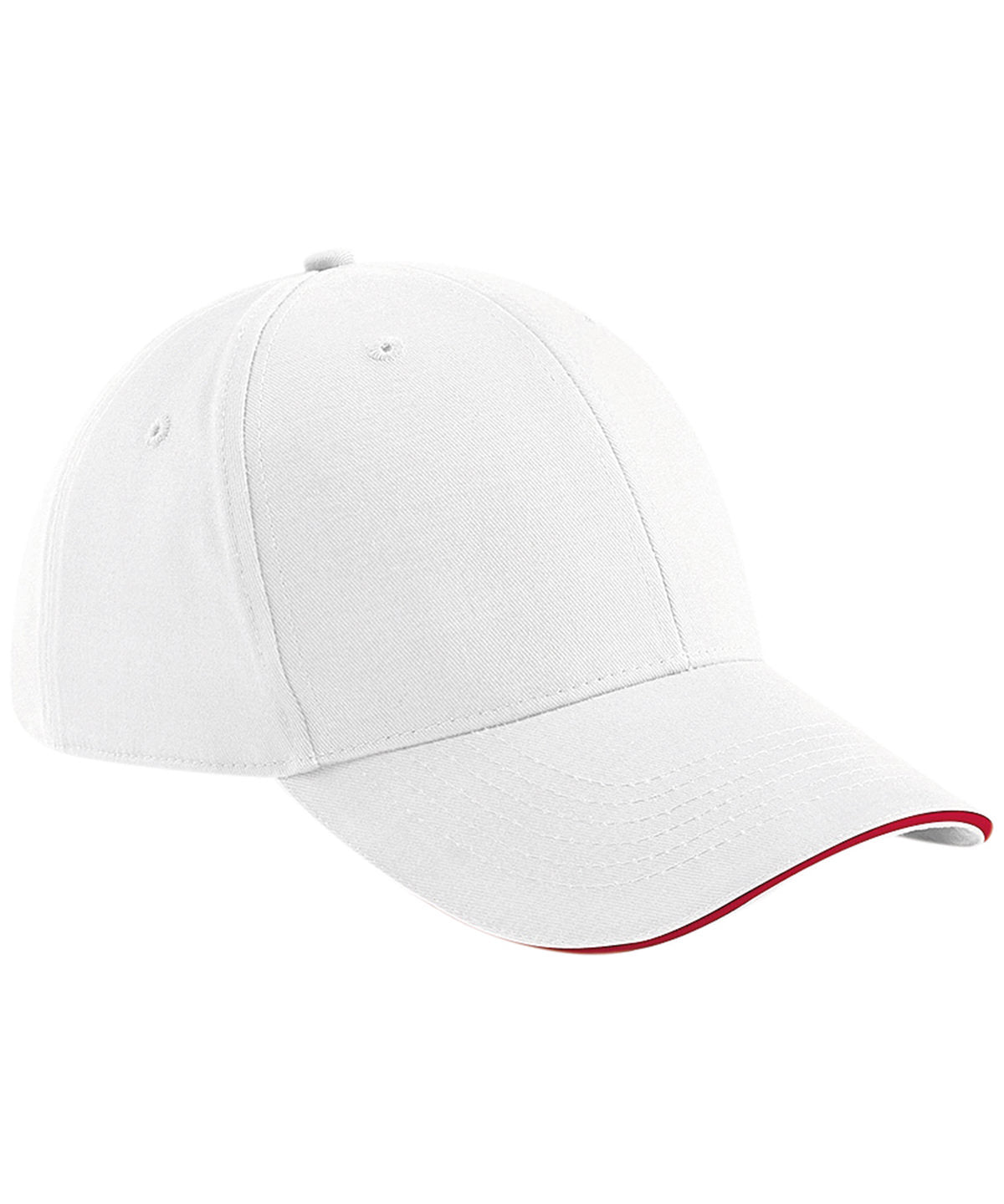 Athleisure 6-panel cap - White/Classic Red