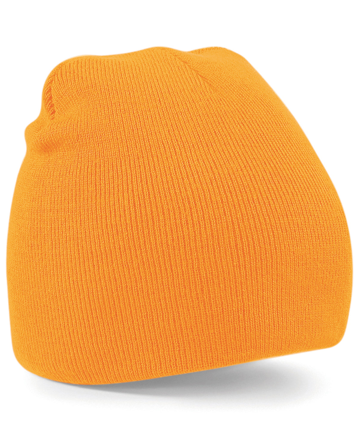 Two-tone pull-on beanie - Fluorescent Orange