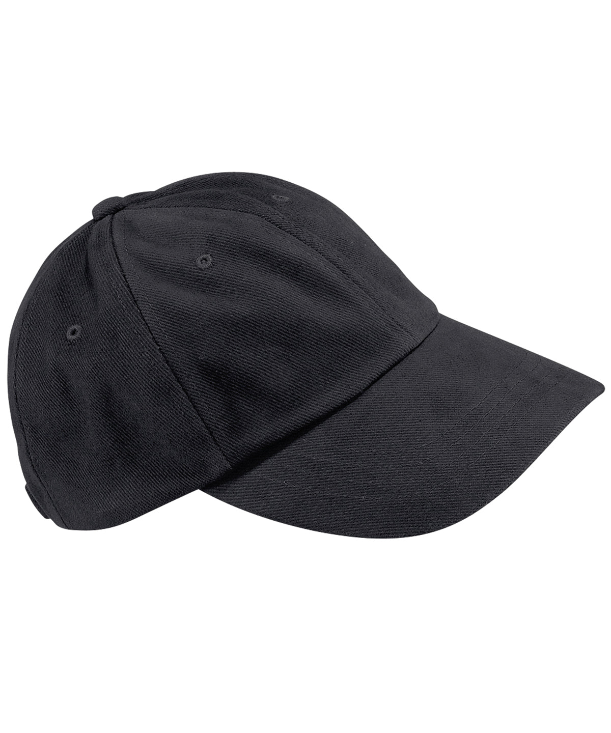Low-profile heavy brushed cotton cap - Black