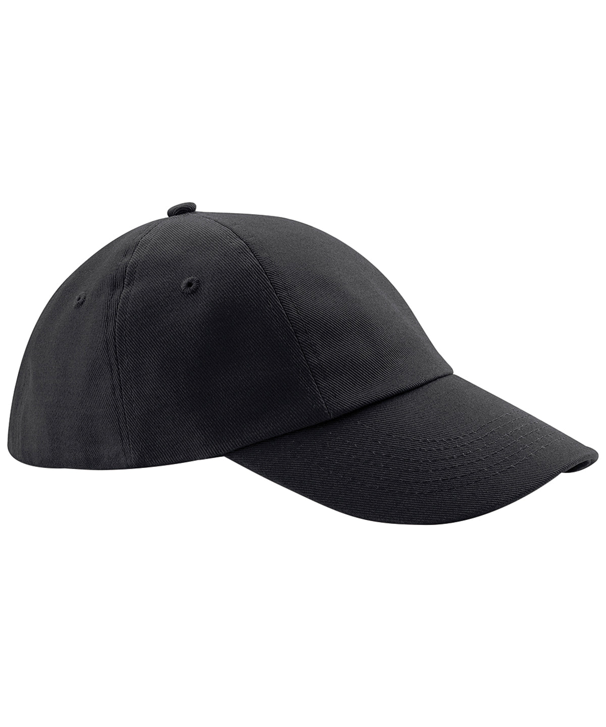 Low-profile heavy cotton drill cap - Black