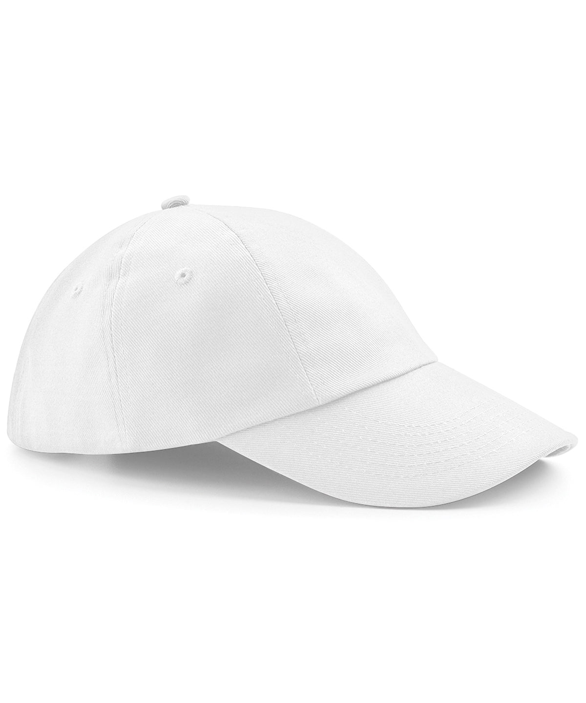 Low-profile heavy cotton drill cap - White