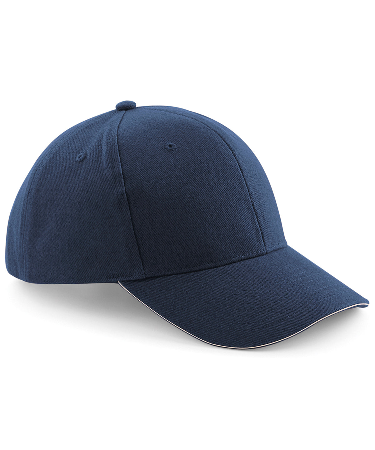 Pro-style heavy brushed cotton cap - French Navy/Stone