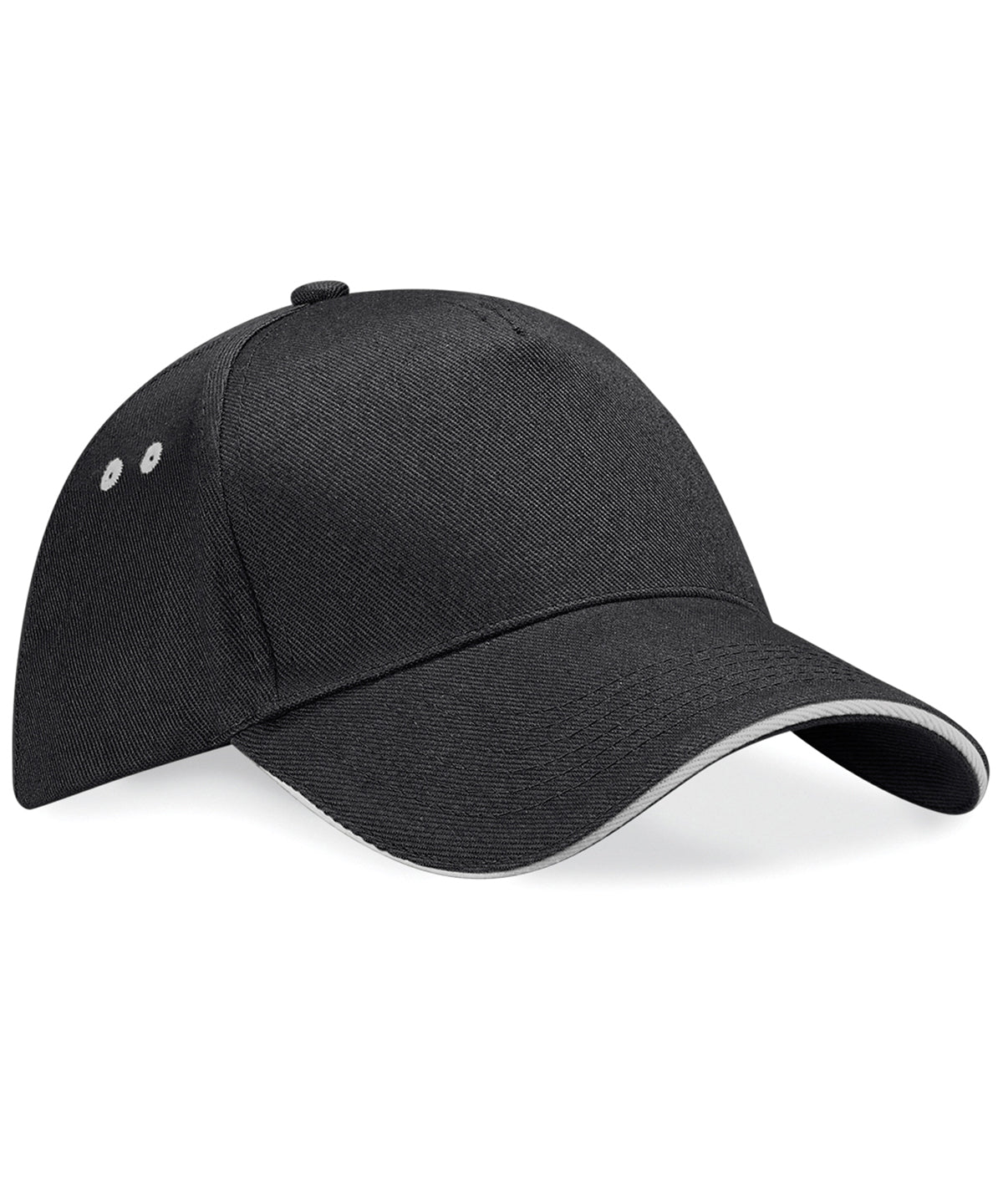 Ultimate 5-panel cap - sandwich peak - Black/Light Grey
