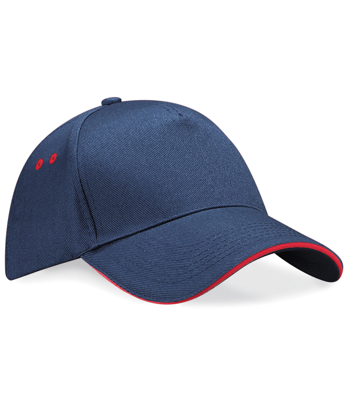 Ultimate 5-panel cap - sandwich peak - French Navy/Classic Red