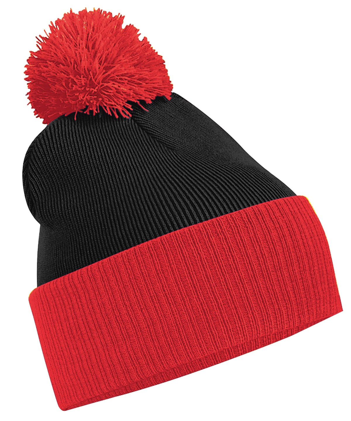 Snowstar® two-tone beanie - Black/Bright Red