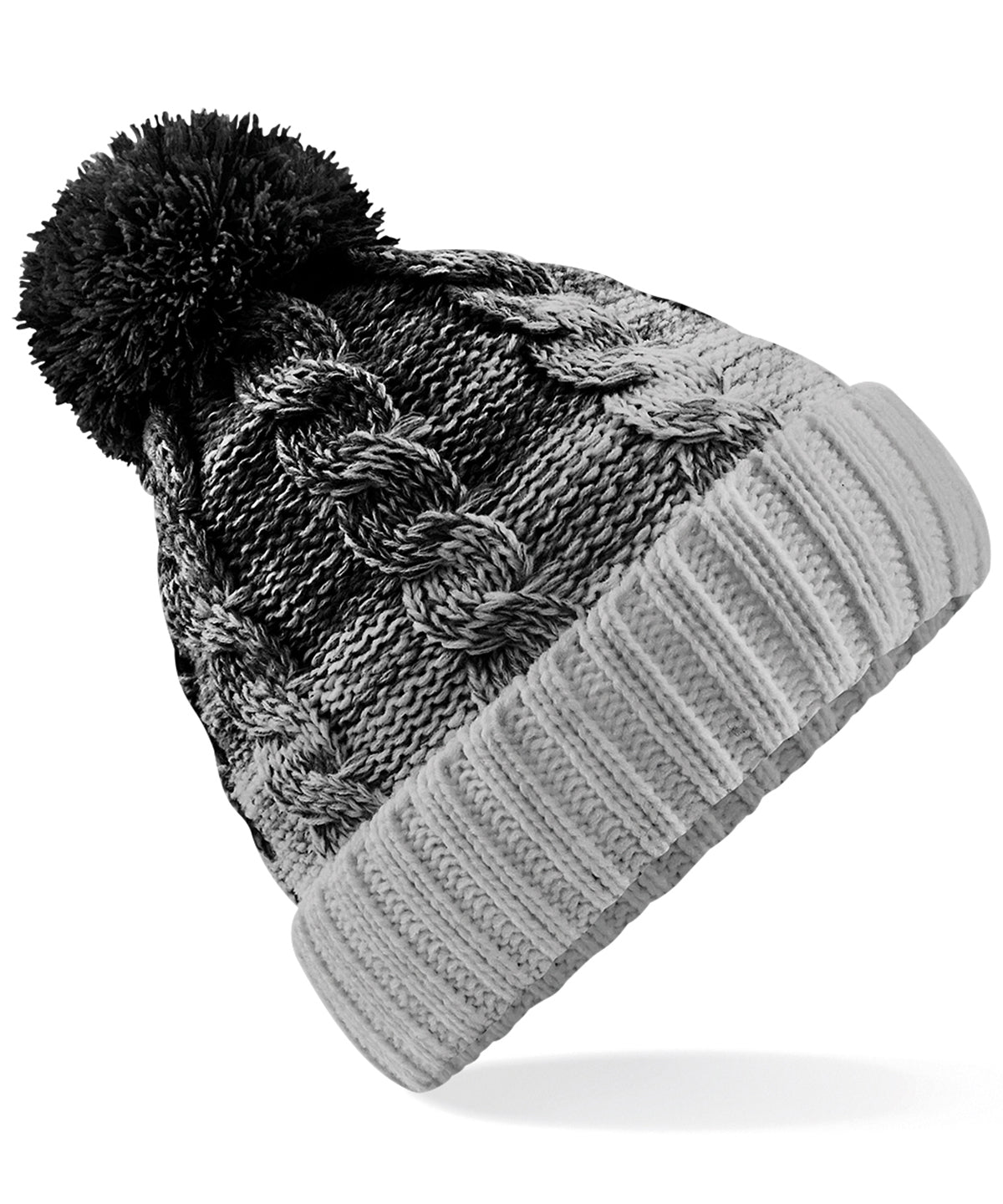 Ombré beanie - Black/Light Grey