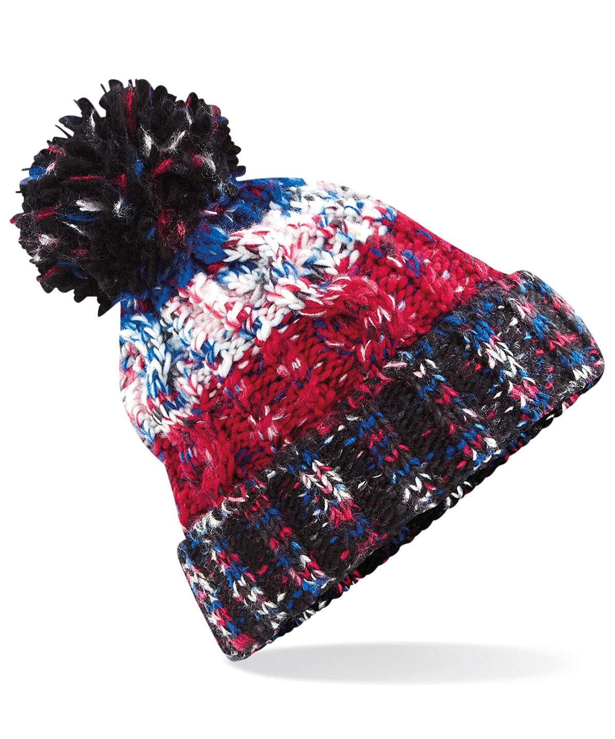 Corkscrew pom pom beanie - Black Jacks
