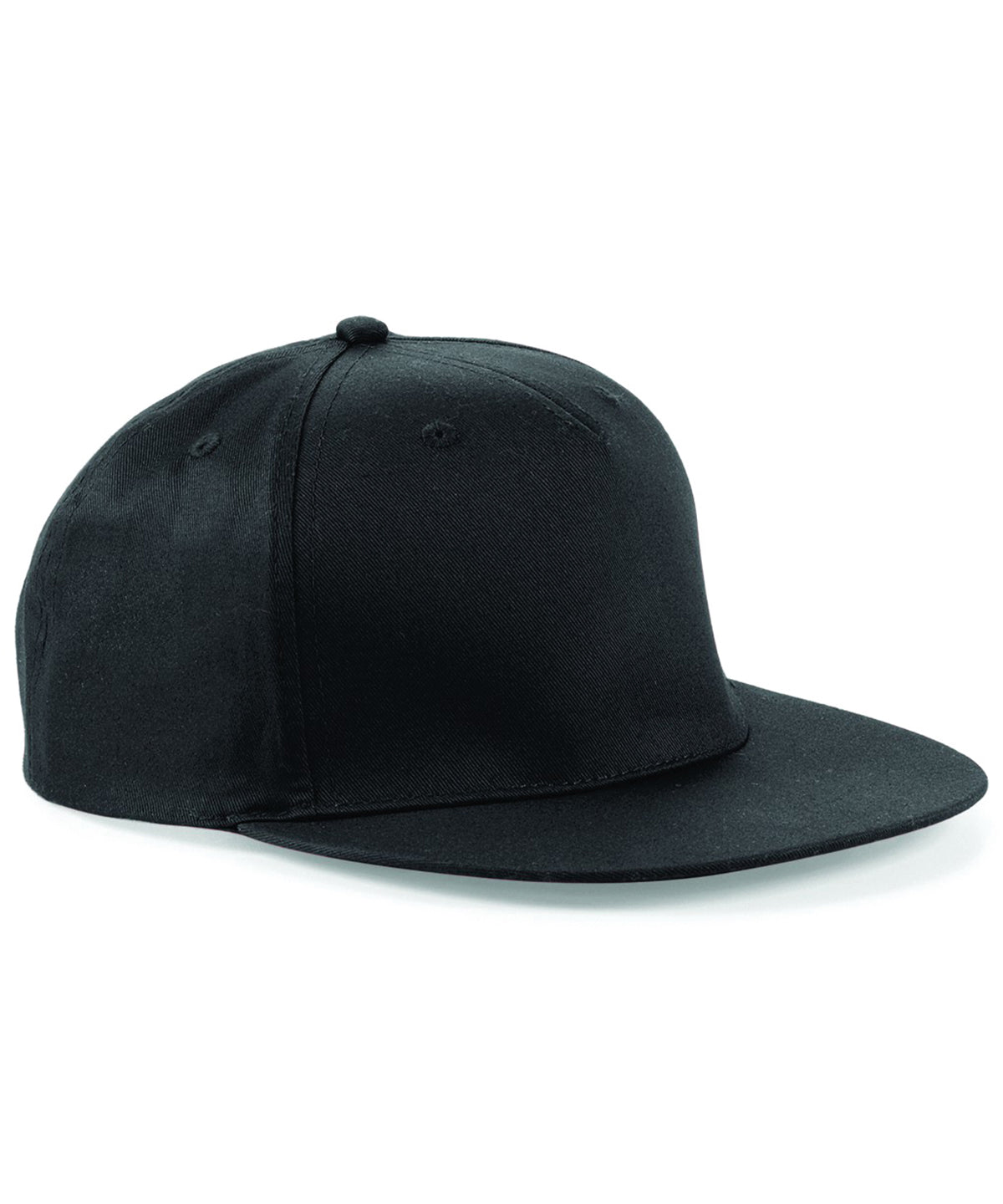 5-panel snapback rapper cap - Black