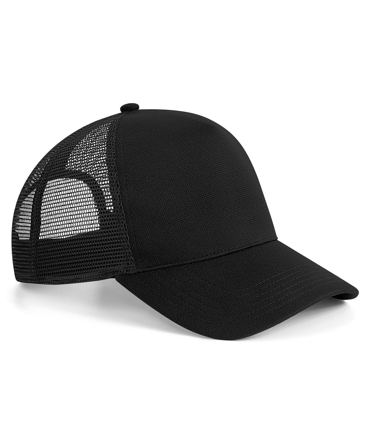 Microknit snapback trucker - Black