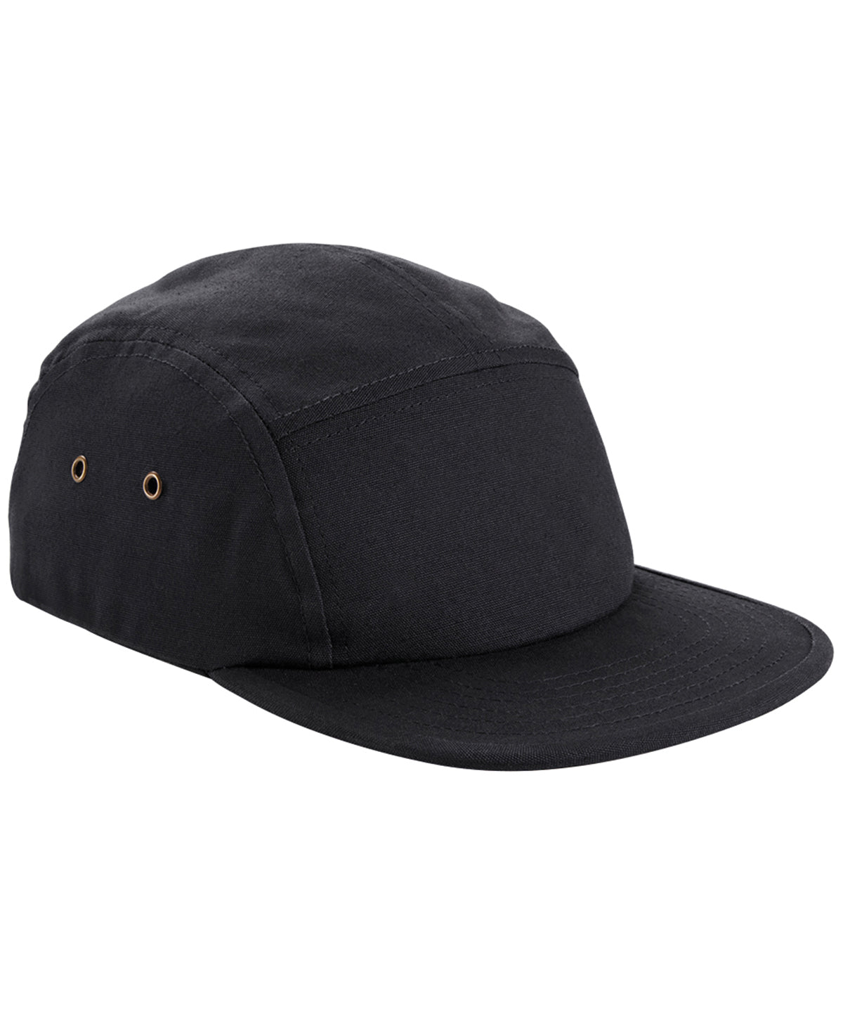 Canvas 5-panel camper cap - Black