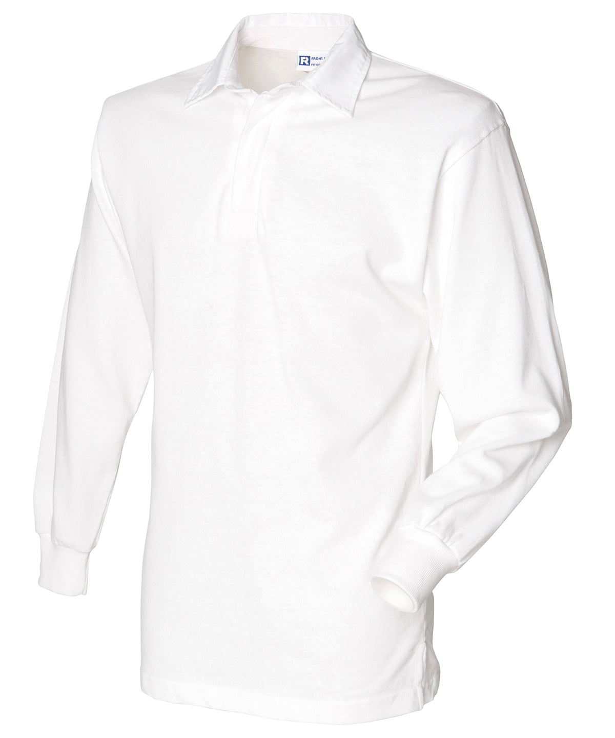 Long sleeve plain rugby shirt - White/White