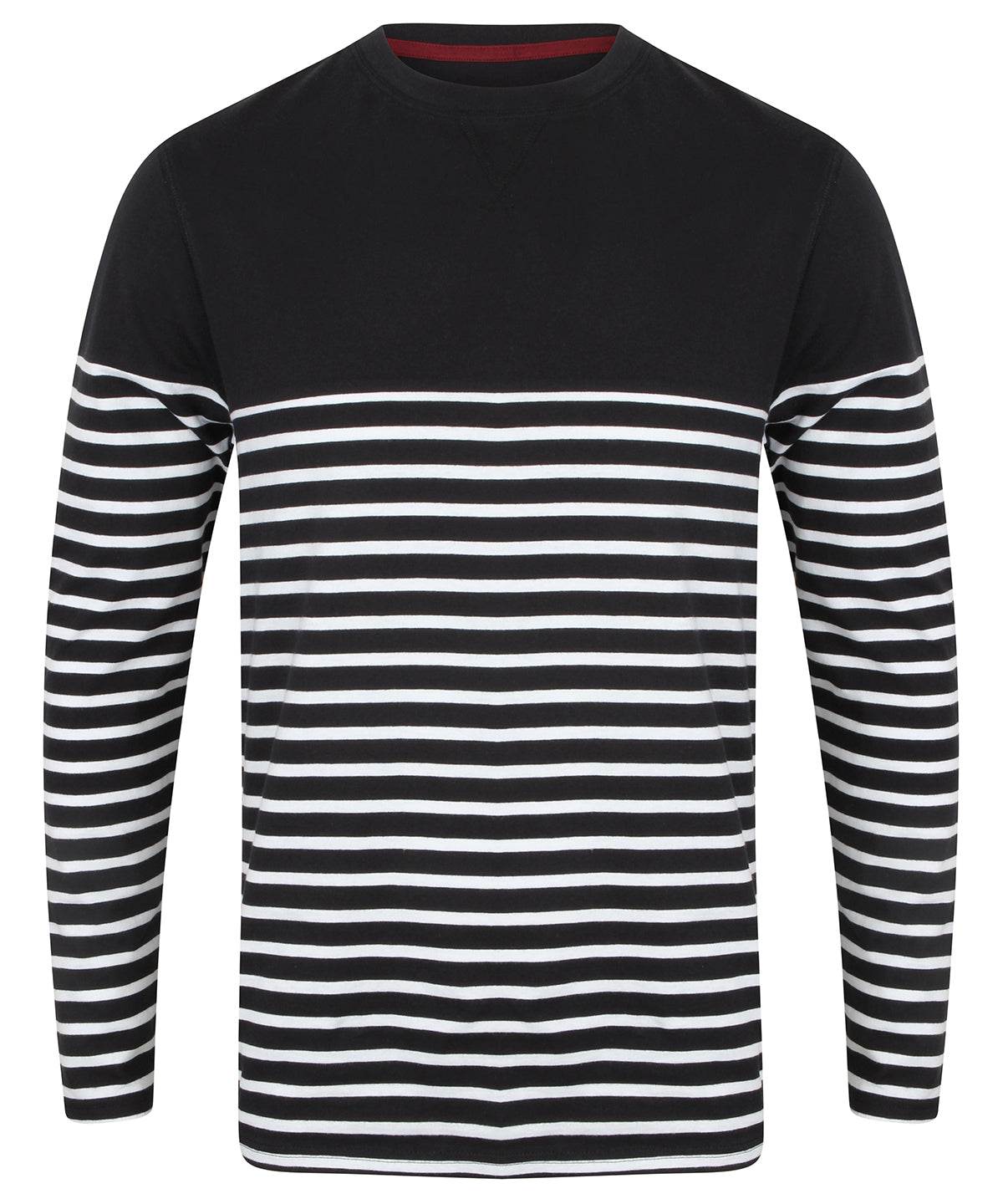 Long sleeve Breton striped T - Navy/White