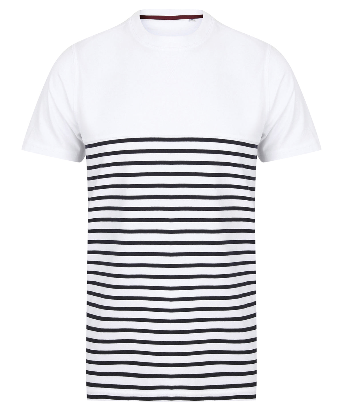 Short-sleeved Breton T - White/Navy