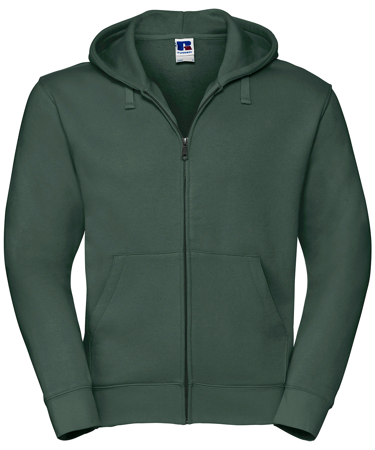 Authentic zipped hooded sweat - Bottle Green
