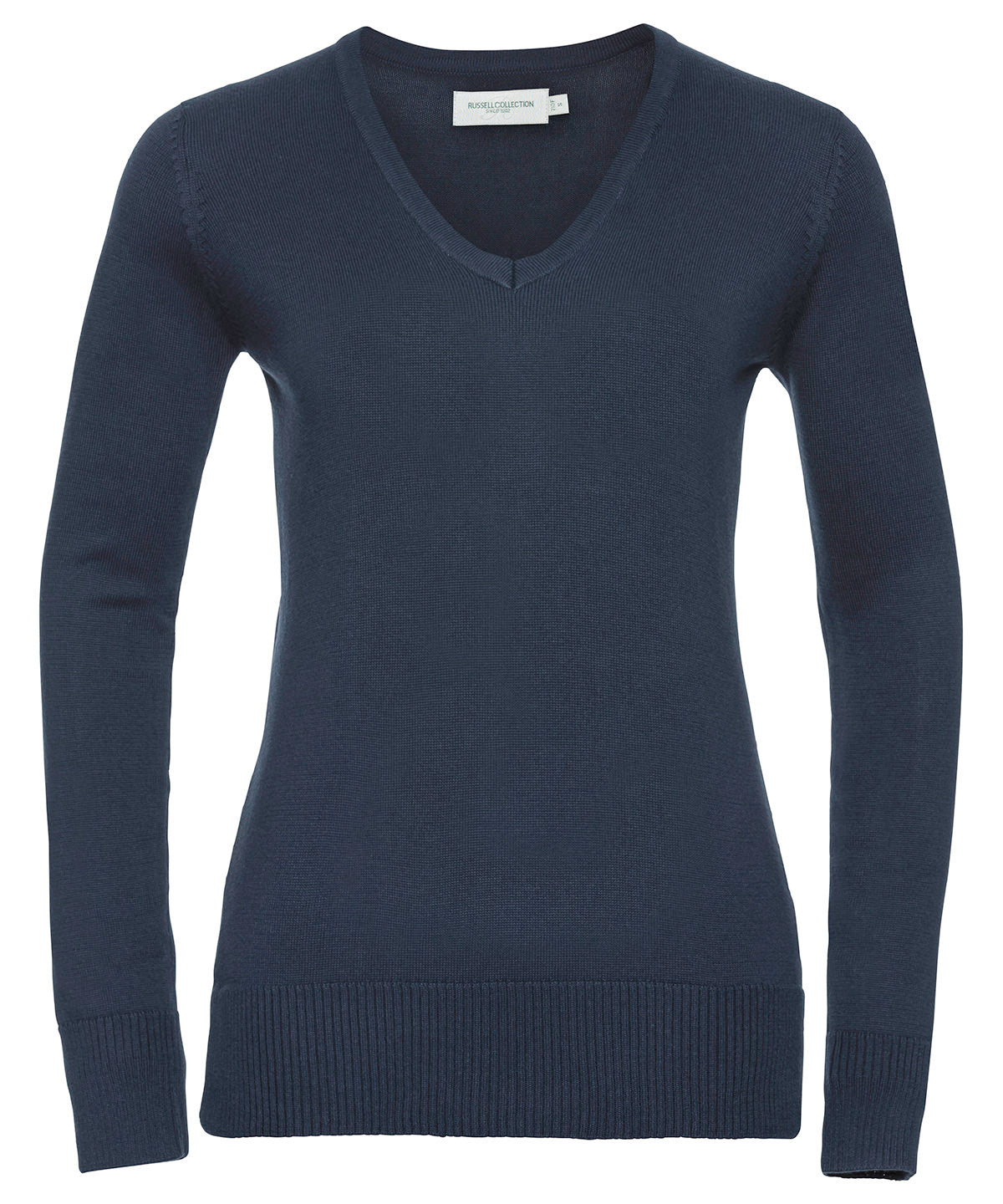 Women's v-neck knitted sweater - French Navy