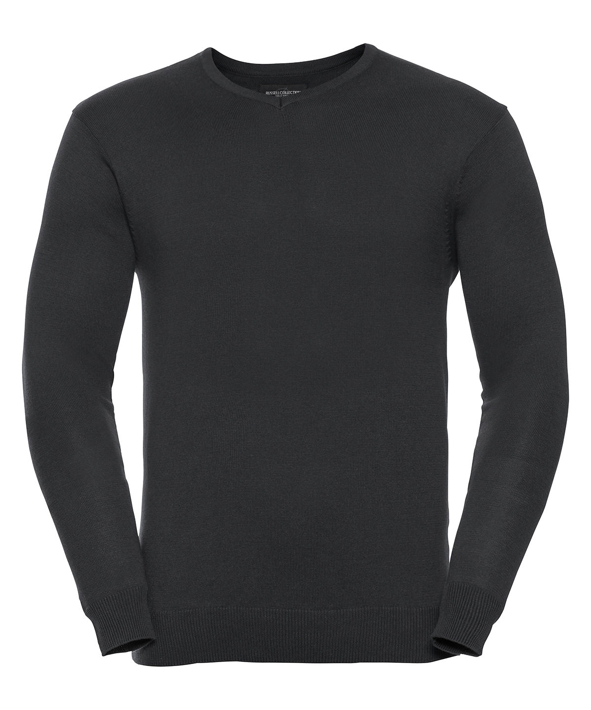 V-neck knitted sweater - Black