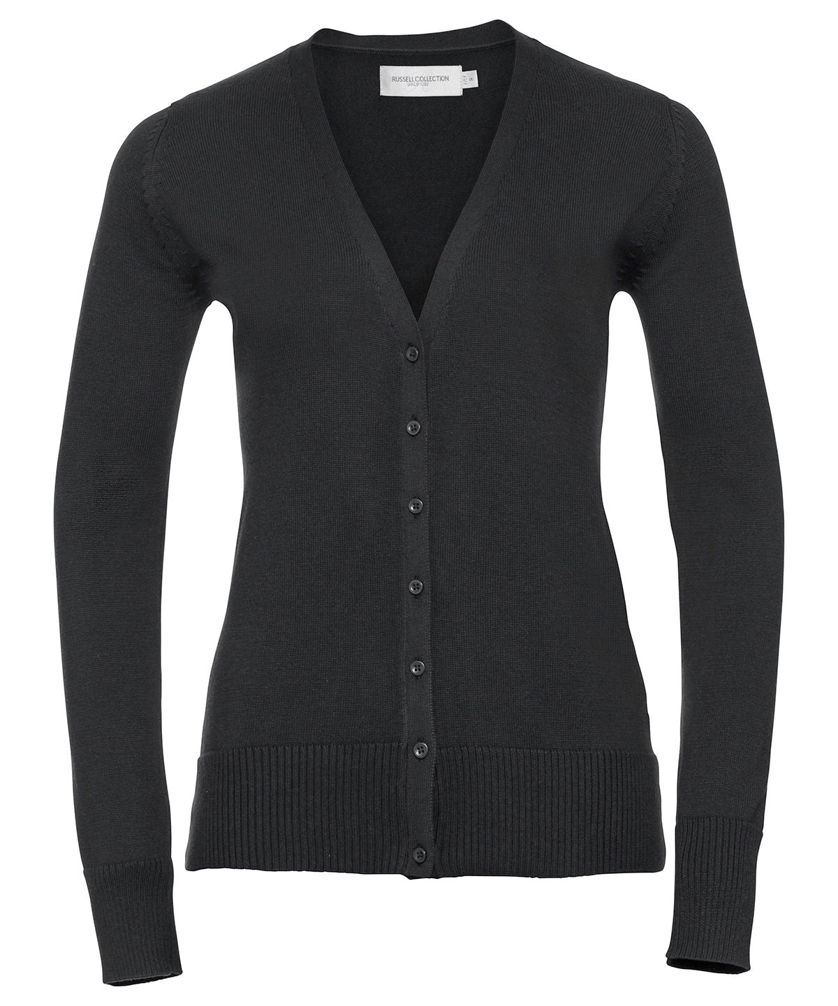 Women's v-neck knitted cardigan - Black