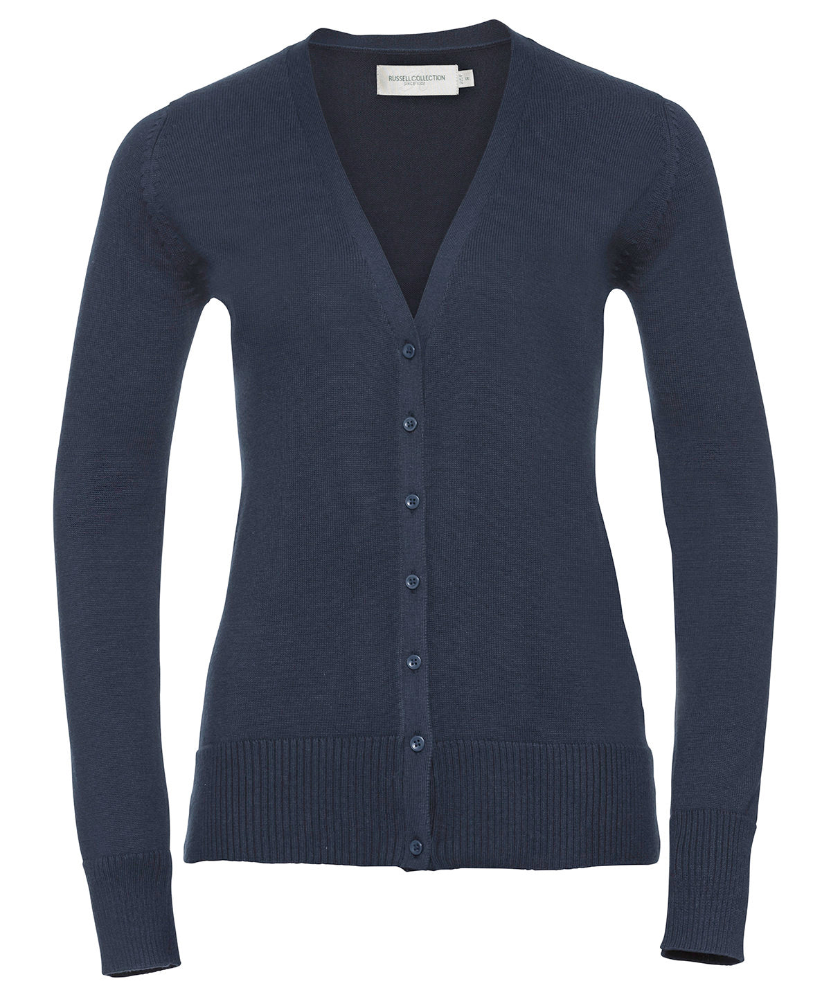 Women's v-neck knitted cardigan - French Navy