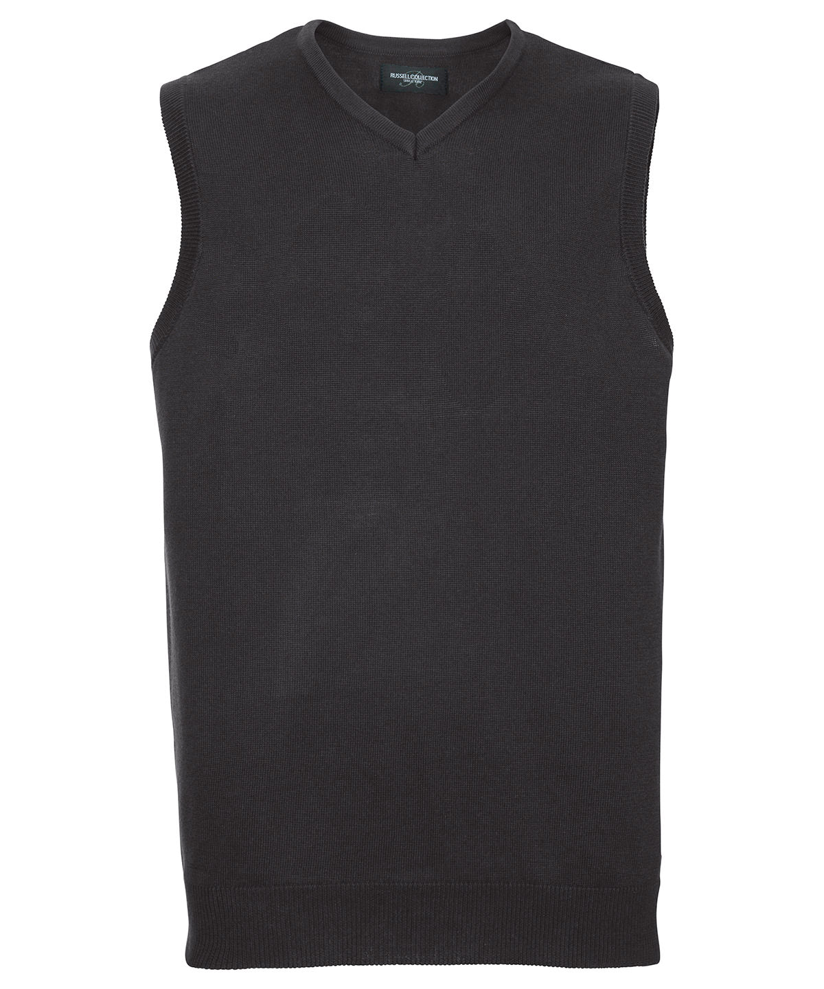 V-neck sleeveless knitted sweater - Black