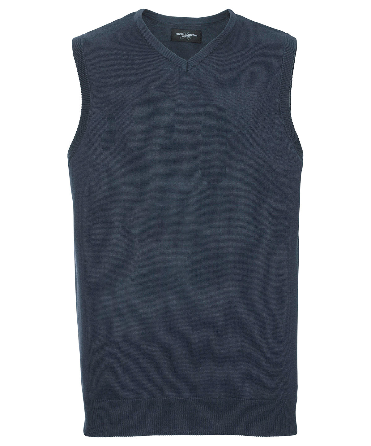 V-neck sleeveless knitted sweater - French Navy