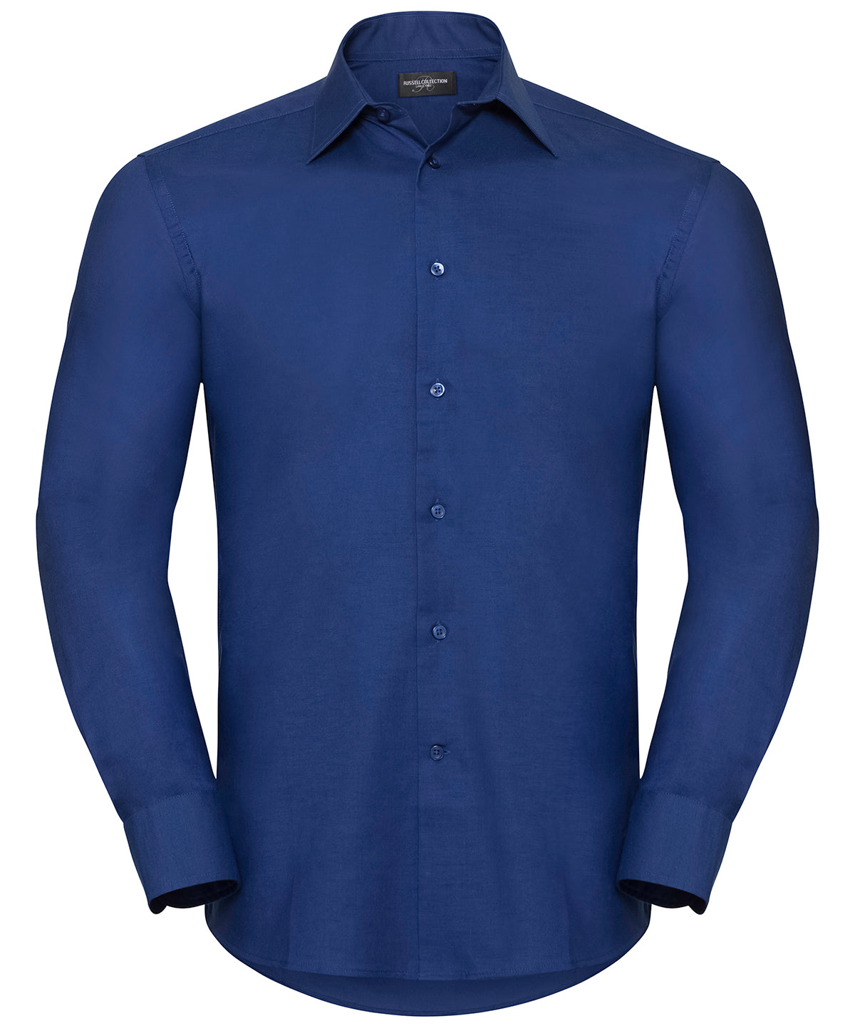 Long sleeve easycare tailored Oxford shirt - Bright Royal