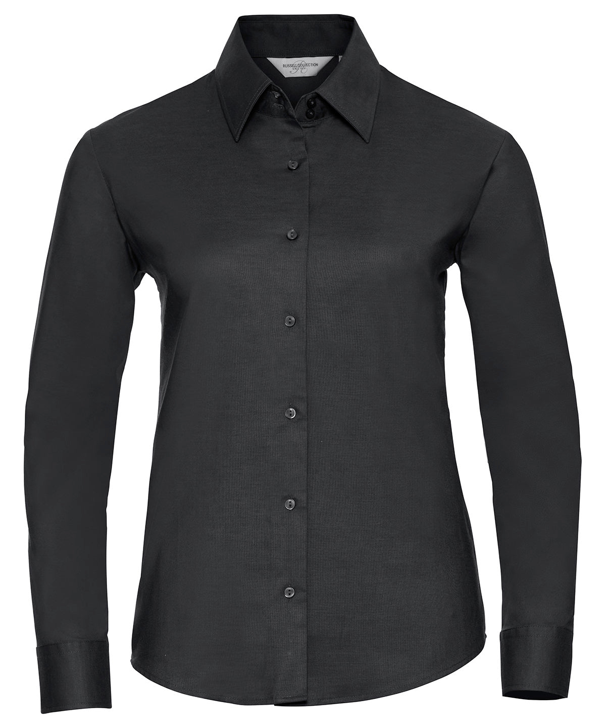 Women's long sleeve easycare Oxford shirt - Black